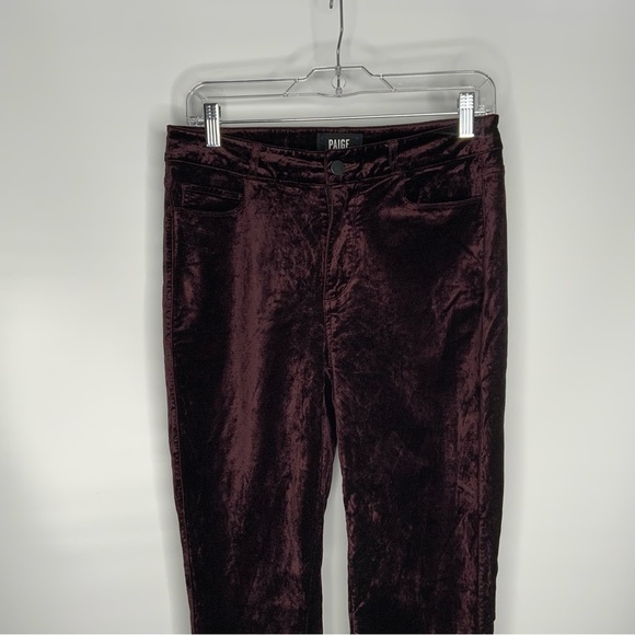 𝅺PAIGE burgundy velvet jeans.‎ - Picture 3 of 9